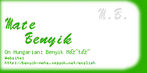 mate benyik business card